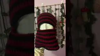 Crochet balaclava/ski mask! #crochetshorts #handmade #yarn #crochet #balaclava #skimask #viral