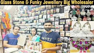 Glass Stone, Korean Funky Best Jewellery Wholesale Market | Kolkata Barabazar Jewellery Collection |