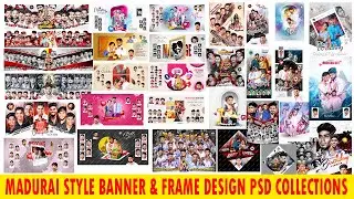 Madurai style banner and frame design psd collections available | New frame design psd file...