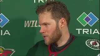 Wild's Gustavsson after shutout win over Flames