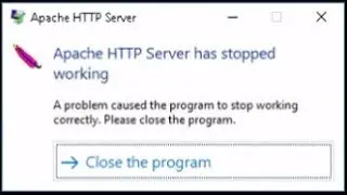 Apache HTTP Server has stopped working