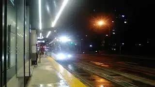 finch west lrt train at Tobermory stop eastbound to finch west station