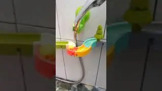 Duo Duck Balls Enjoying a Waterfall Adventure - Slideway Toys eps. 141 #shorts