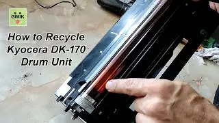 Kyocera DK 170 Drum Unit recycle. Changind drum and blade on DK-170 (302lz93061).