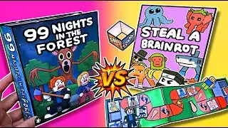 Steal a Brainrot VS 99 Nights in the forest #gamebook #paperdiy #roblox