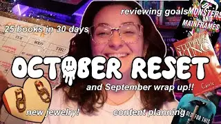 October reset/September wrap up 🖤 reviewing goals, content planning, NEW JEWELRY 🫢