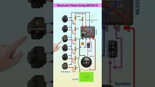 DIY electronic piano circuit | Piano using NE555 timmer IC #piano #circuit