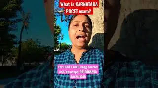 What is KARNATAKA PGCET exam? Join SANPOINT PGCET  & other civil engg GOVT exam course