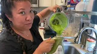 Juicing Male Cannabis Plant Trimmings with a Hurom vs a Vitamix - Part 5