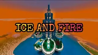 Floating Fountain MINECRAFT POCKET EDITION Creation (Ice❄️ And Fire🔥)
