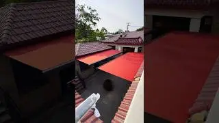 Modern LED outdoor retractable awning, remote control, aluminum alloy box body #sunshade