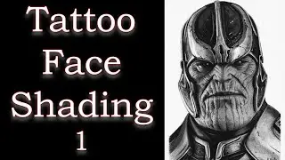 Thanos Tattoo Face Shading_Tattoo Time Lapse