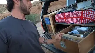 Truck Bed Camper and Organizer Setup