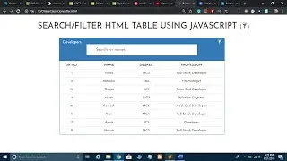 Filter list with javascript