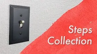 Amerelle Steps Collection Decorative Wall Switch Plates in Aged Bronze