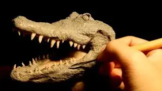 Making CROCODILE the Waterside Reaper out of Clay [Animal Sculpture]