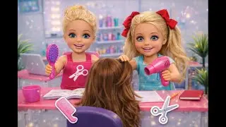 Barbie Hair Salon with Flopsie & Violet 👧✂️ Kids REFUSE Haircuts! 😱