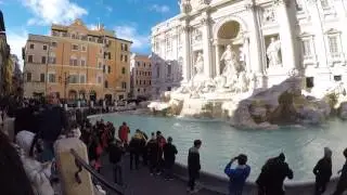 Rome Kids at the Trevi Fountain