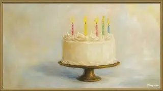 Happy Birthday Background Loop (No Sound) &bull; 4K Cake TV Art Screensaver &bull; Birthday Cake TV Wallpaper