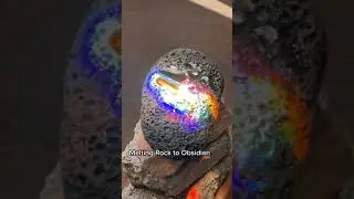 Turning rock into obsidian with giant lens - science experiments⚗️⚗️✨