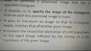 HISTOGRAM SPECIFICATION / HISTOGRAM MATCHING