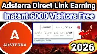 Adsterra direct link earning 2026/ Adsterra Earning tricks 2026