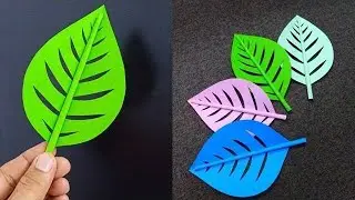 How to make paper leaf#origami leaf#school supplies#Origami craft.Back to school craft.