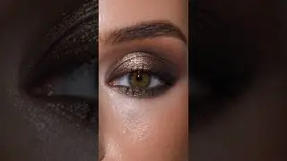 Brown Glittery Eye Makeup Tutorial | Soft Glam Party Look ✨#shortsviral #shorts #eyemakeup