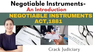 🧾Negotiable Instruments-An Introduction | एक निश्चित राशि देने का वचन पत्र | Right to receive money