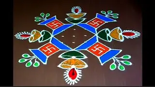 11*1 beautiful dot rangoli 🌹 tulasi pooja rangoli 🪔 tulasi vivaha rangoli 🌹 traditional rangoli 🌹