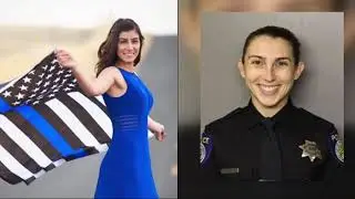 Sacramento Police officers honor Natalie Corona and Tara O'Sullivan.