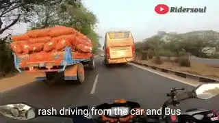 Indian Highway Driving style, Multiple Lane changes VolvoBusDrive IndianHighway ExpertDriving