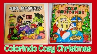 Colorindo Cozy Christmas com Canetinha Compactor Neo - Pen 60 cores.