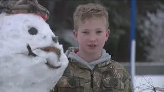 Families enjoy snow in Georgia