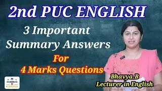 2nd PUC English 4 Marks Important Question with Summary answer |  2026