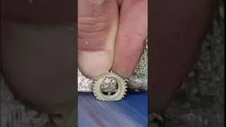 sanding a gear #gear #gears #satisfying #sandingshit #rc #mechanical