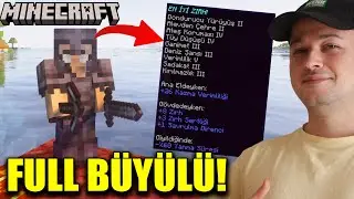 EN İYİ BÜYÜLÜ SETİ YAPTIM! NETHERİTE BALTA KAZMA VE KILIÇ YAPTIM! Minecraft #9