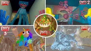 Poppy Playtime: Chapters 1, 2, 3, 4, 5 - All BOSSES and ENDINGS in BRIGHT Mode & Jumpscares #15