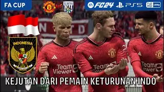 Shin Tae Yong pasang pemain keturunan Indonesia | Manchester United vs West Brom | EA FC24 Gameplay