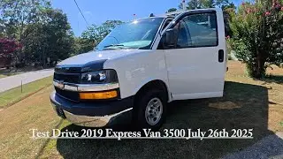 2019 Express Van 3500 Test Drive July 26th 2025 #testdrive #express #chevyvan #driving #automobile