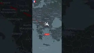 Paris France to Amman Jordan #paris #france #amman #jordan #map #animation #travel #dubai #airport