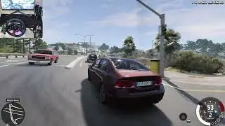 Honda civic 2017 With leadership Logitech g29 beamNG drive 4K 