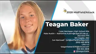 Teagan Baker 2028 Field Hockey attack/midfielder fall 24 Highlights