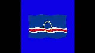 cape verde  2d flag  green screen flag animation