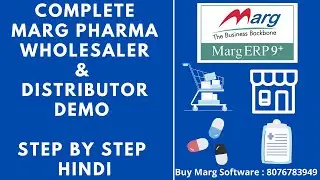 Pharma Wholesaler Distributor Complete Marg ERP Software Demo Step by Step in Hindi Buy 8076783949