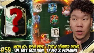 MEIN 87+ ICON PICK & TOTW PICKS IN GÖNNERLAUNE 😮 WL MIT MALDINI, TEVEZ & FIRMINO 🔥🔥 EAFC 24 RTG#59