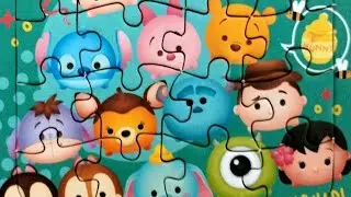 DISNEY TSUM TSUM GREEN PUZZLE | LET'S PLAY PUZZLE | COLORFUL PUZZLE