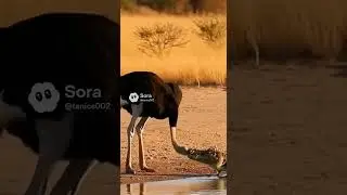 Don&rsquo;t Let Go | Ostrich vs Crocodile  #puppy #animals #dog #wildlife #funny #dogs #lion #cat