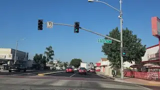 Driving Rosecrans Ave / from Long Beach through Compton and Gardena at  10am 8k