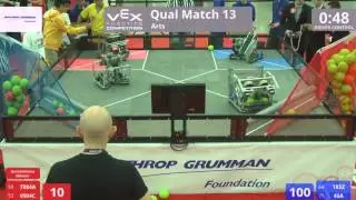 VEX Worlds 2016 - VRC High School - Arts - Qual 13 (7884A 9594C) 266 vs 201 (183Z 46A)